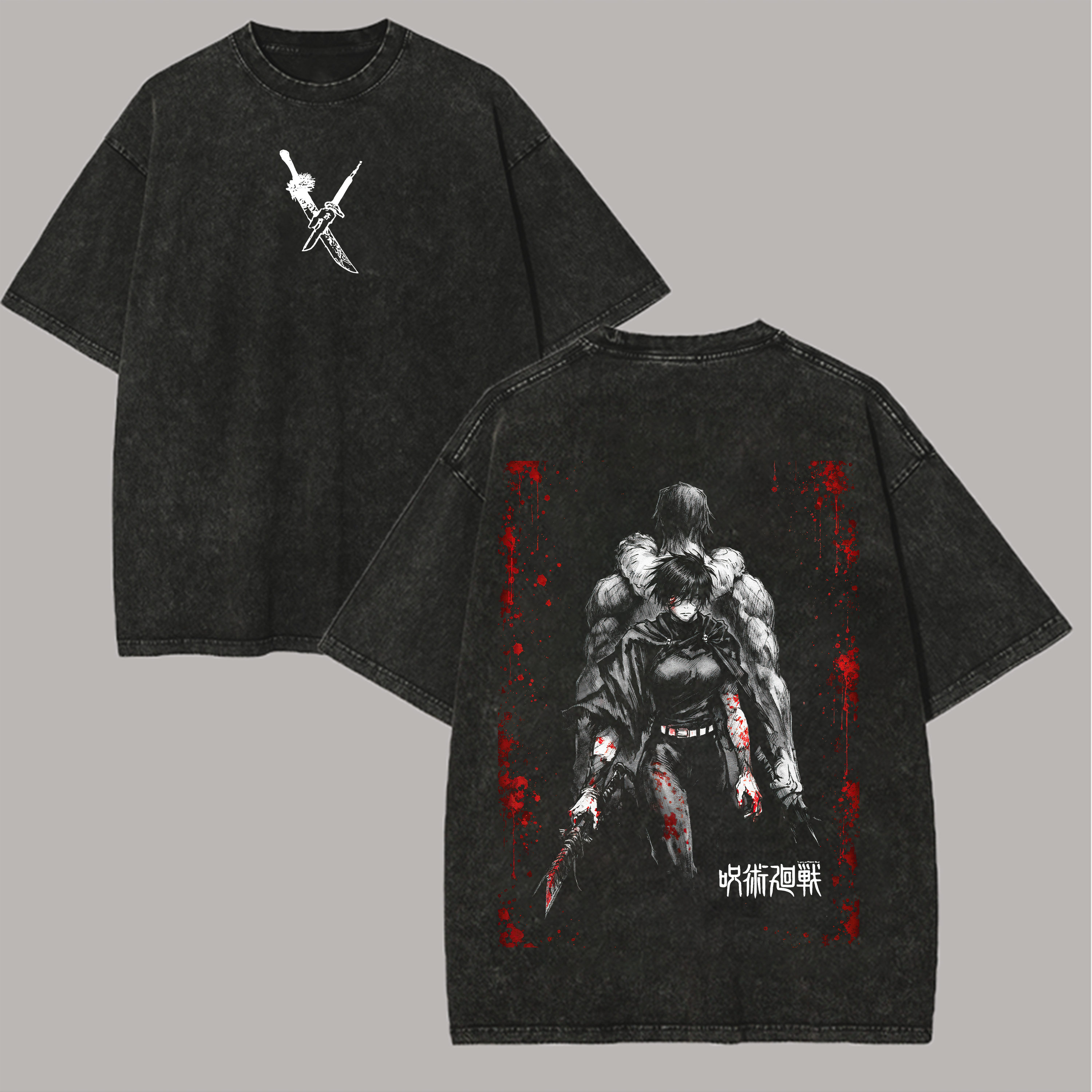 Jujutsu Kaisen Printed Unisex Washed T-Shirt