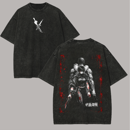 Jujutsu Kaisen Printed Unisex Washed T-Shirt