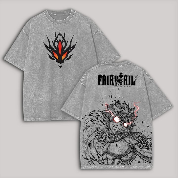 Fairy Tail Printed Unisex Washed T-Shirt
