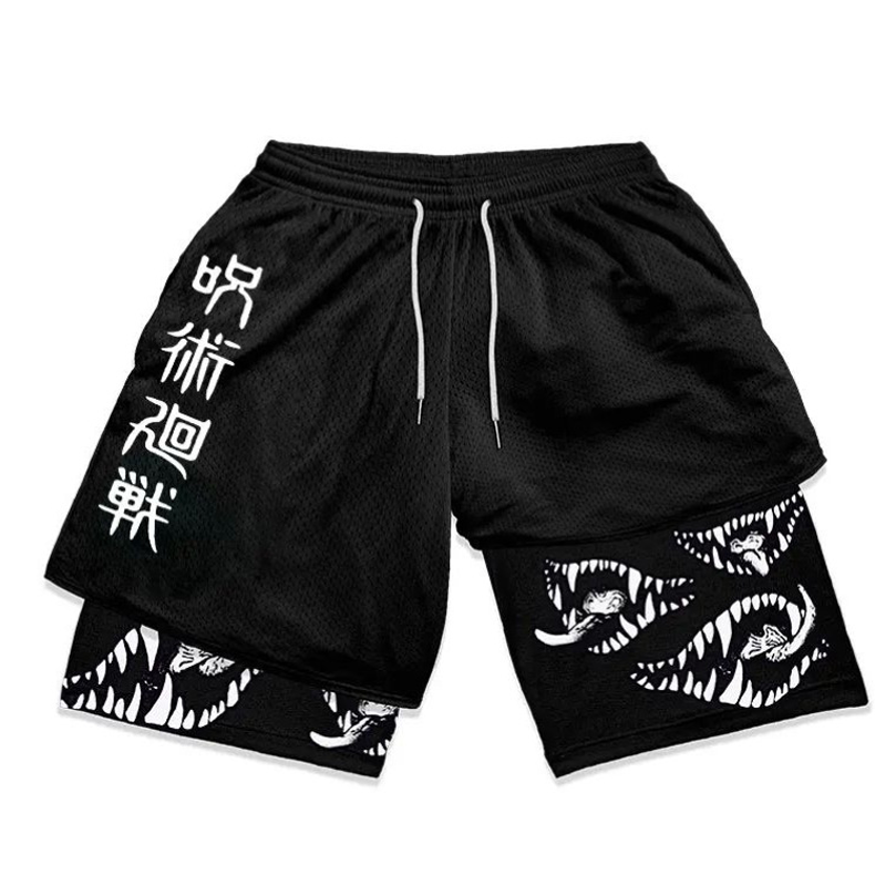 Jujutsu Kaisen Ryomen Sukuna Printed Men's Fitness Shorts