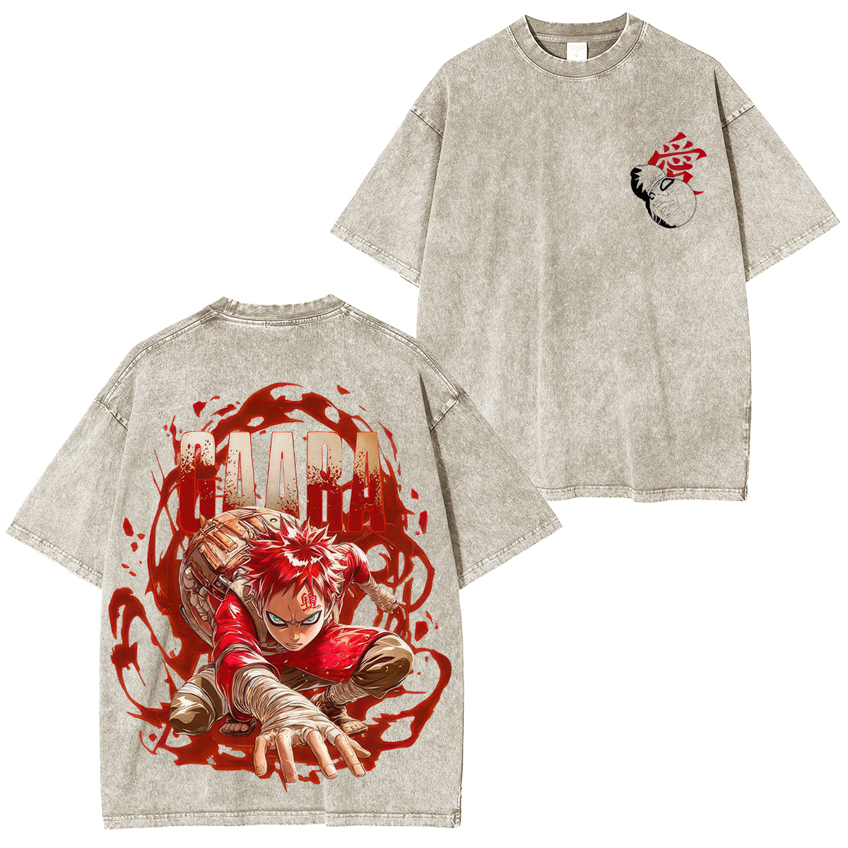 Naruto Gaara Unisex Washed T-Shirt