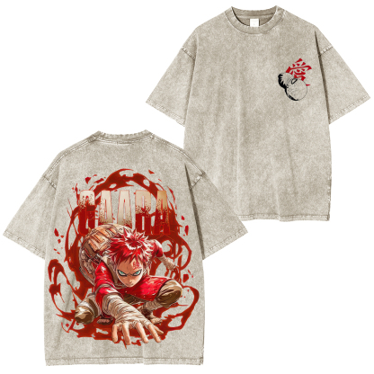 Naruto Gaara Unisex Washed T-Shirt