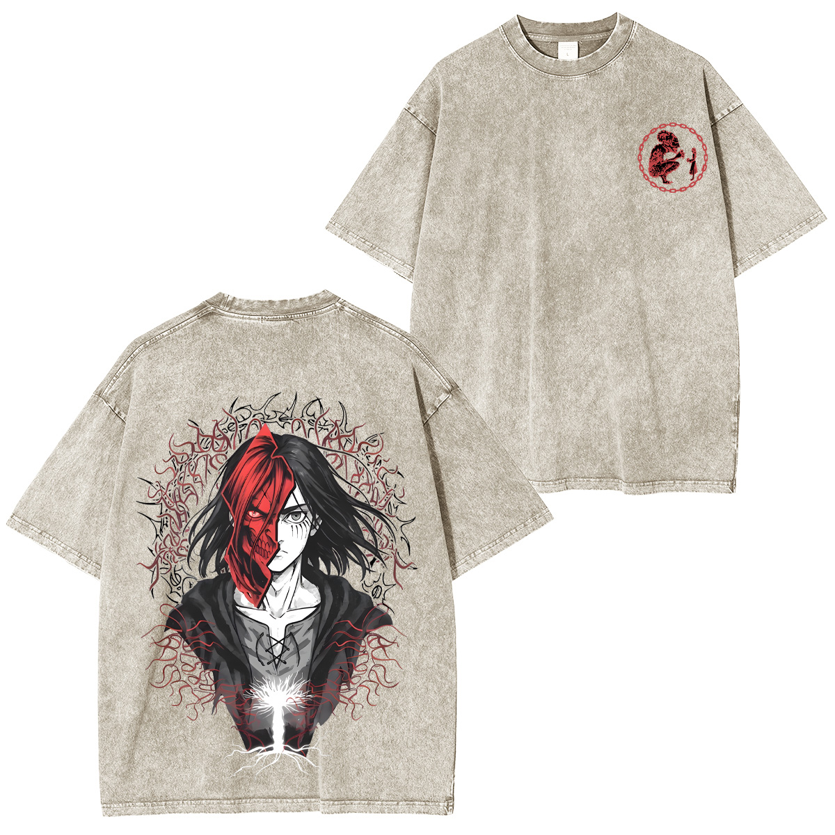 Attack on Titan Eren Yeager Unisex Washed T-Shirt