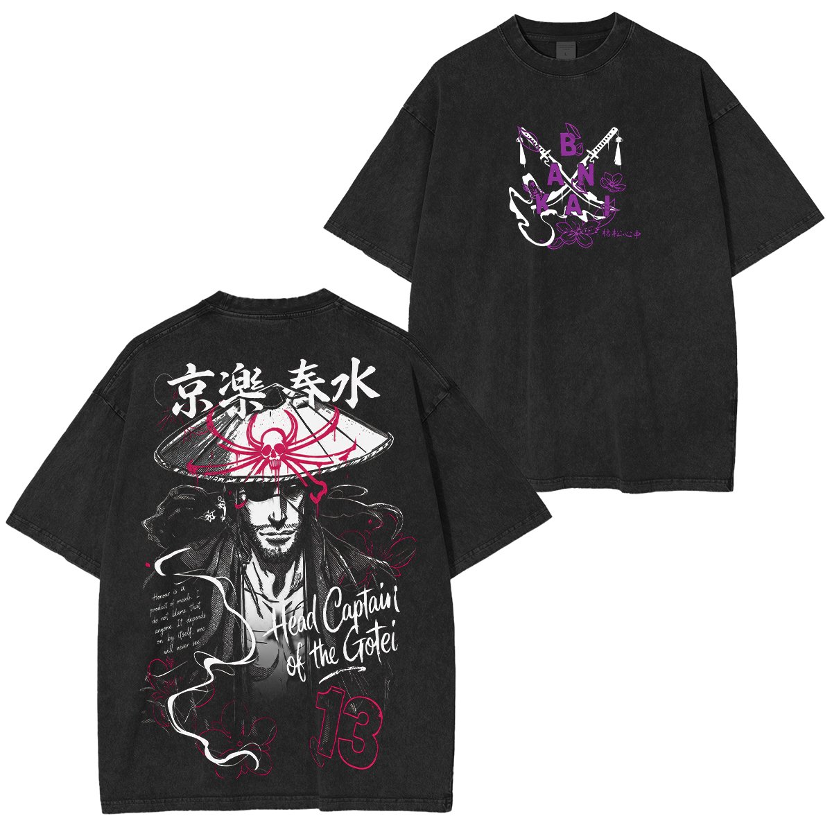 Bleach Bankai Printed Unisex Washed T-Shirt