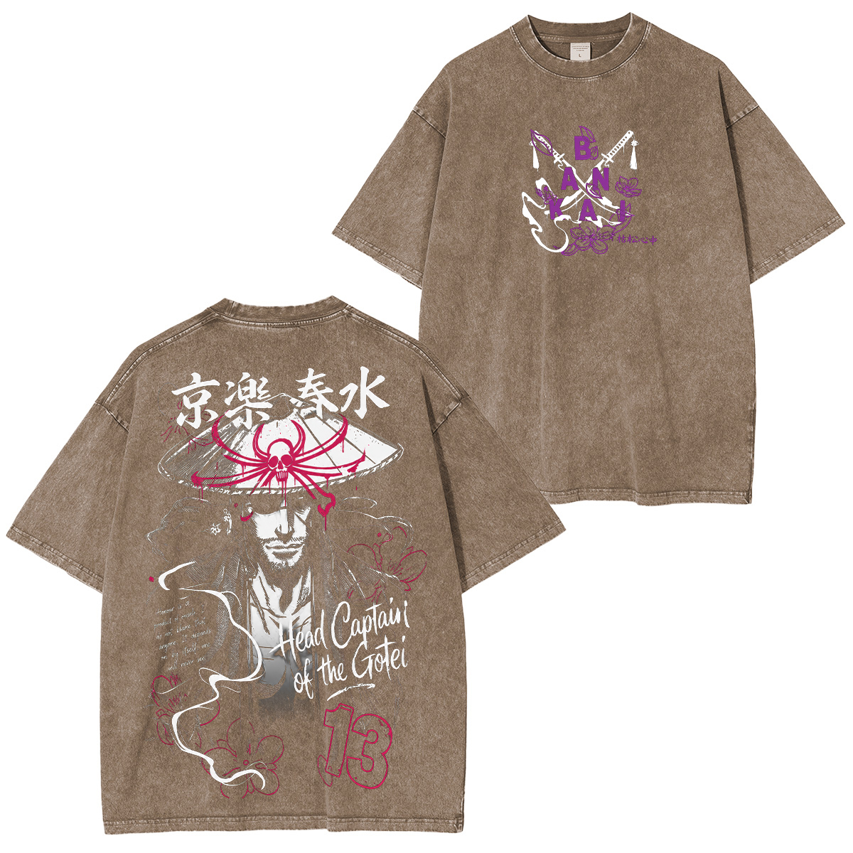 Bleach Bankai Printed Unisex Washed T-Shirt