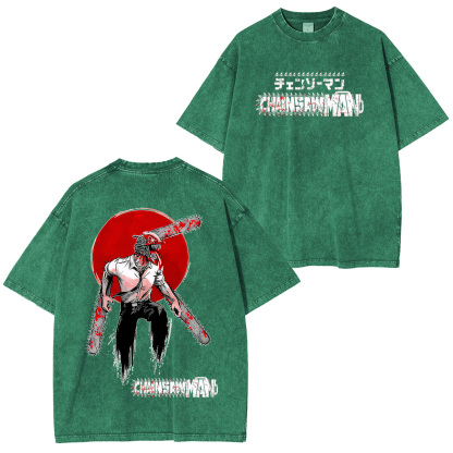 Chainsaw Man Denji Unisex Washed T-Shirt