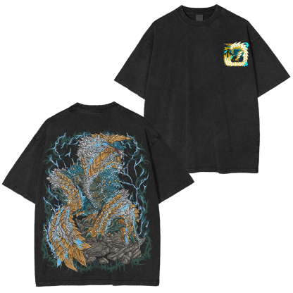 Monster Hunter Wilds Printed Unisex Washed T-Shirt