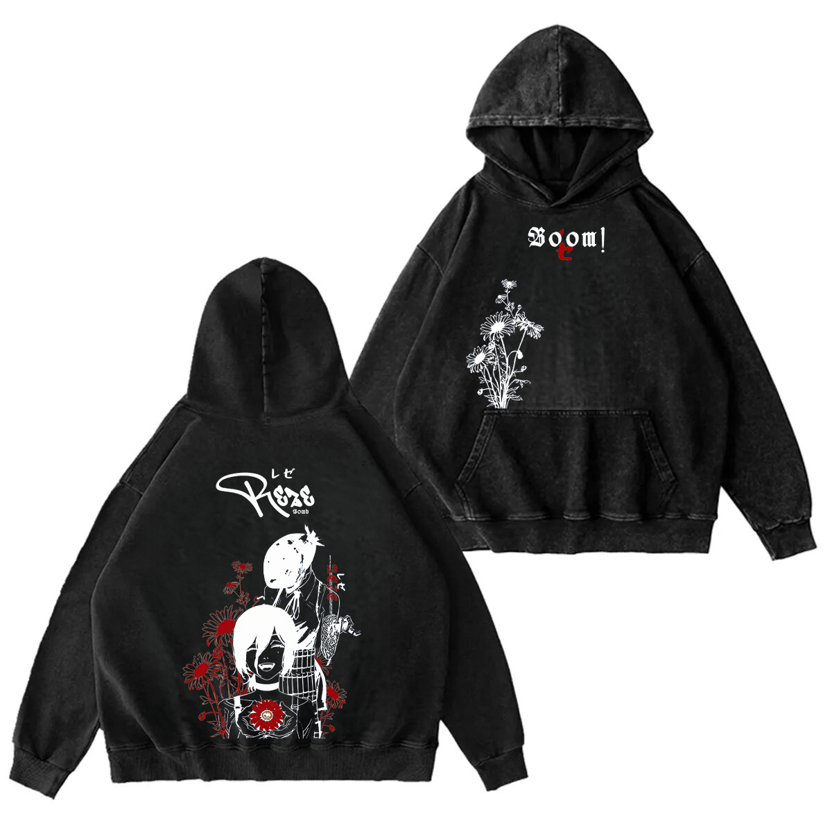 Chainsaw Man Reze Unisex Washed Hoodie