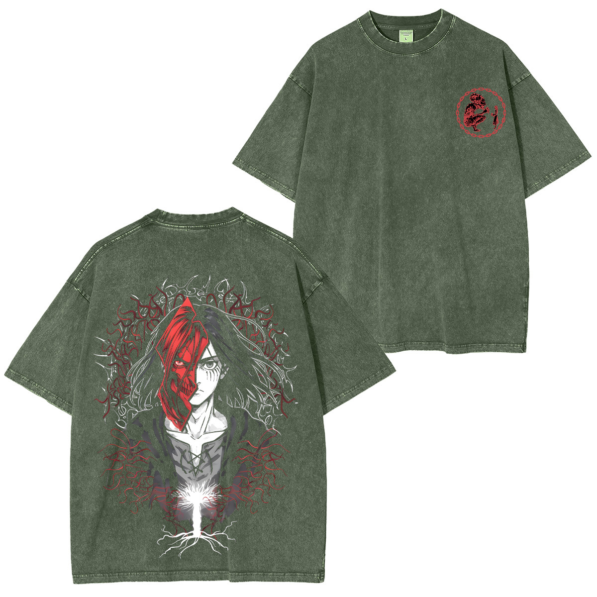 Attack on Titan Eren Yeager Unisex Washed T-Shirt