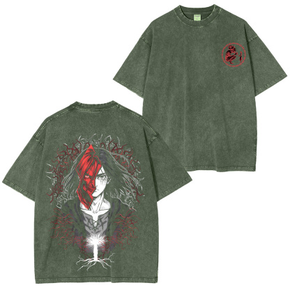 Attack on Titan Eren Yeager Unisex Washed T-Shirt