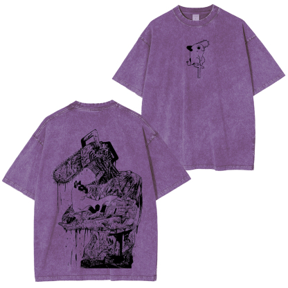 Chainsaw Man Pochita Unisex Washed T-Shirt