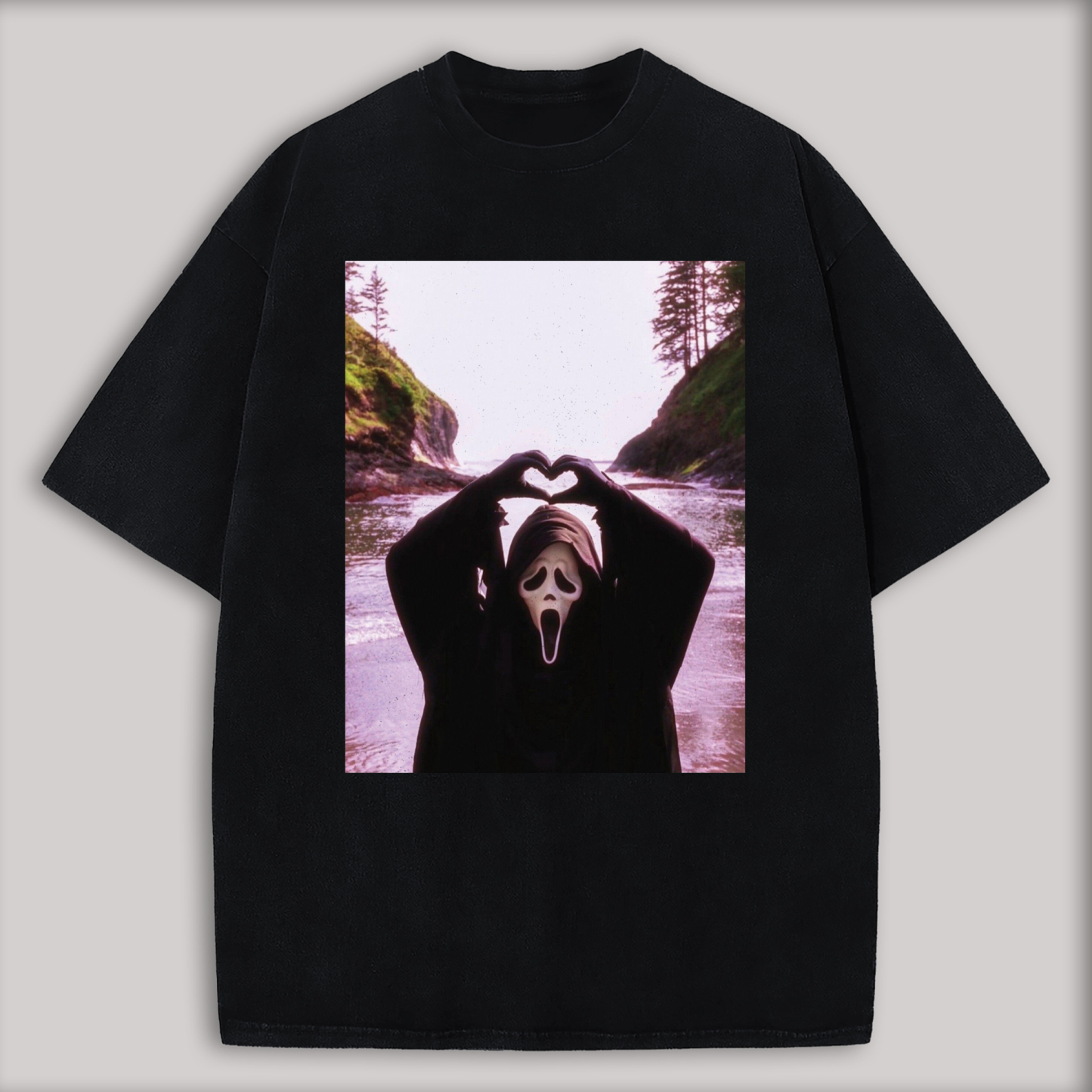 Ghostface Scream Halloween Printed Oversized Unisex T-shirts