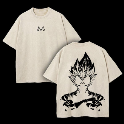 Retro Limited Vegeta Dragon Ball Oversize Washed T-Shirt- Unisex