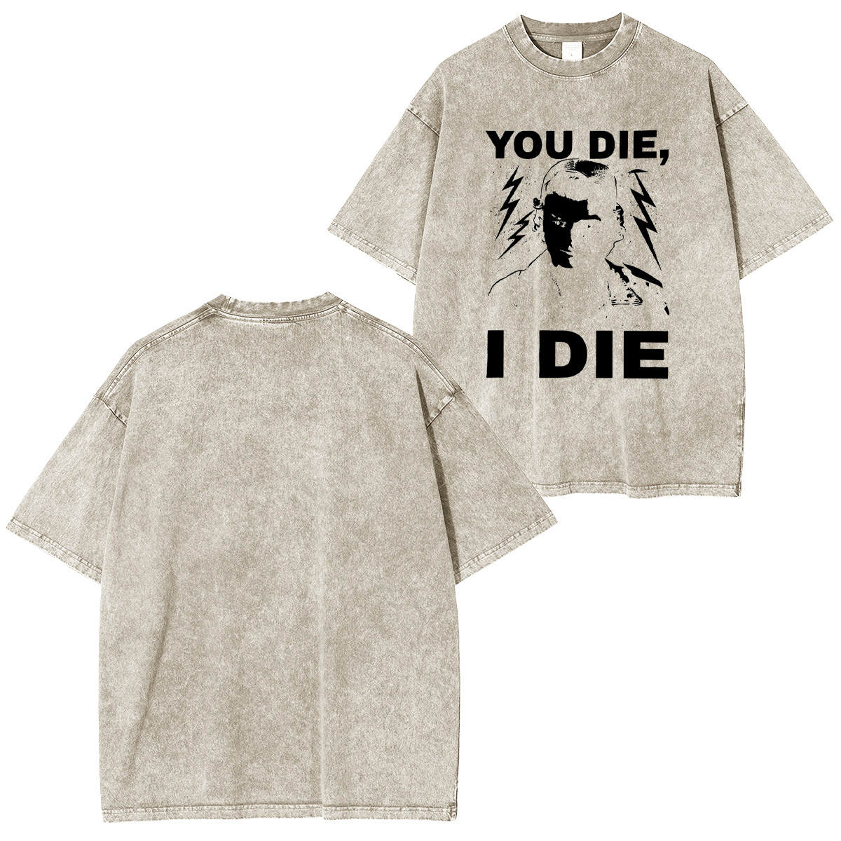 Stranger Things You Die I Die Unisex Washed T-Shirt