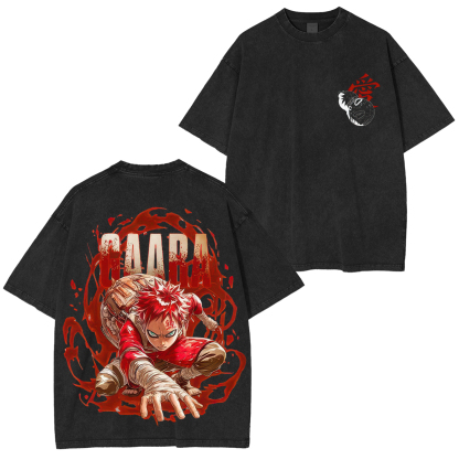 Naruto Gaara Unisex Washed T-Shirt