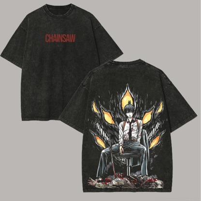 Chainsaw Man Unisex Washed T-Shirt