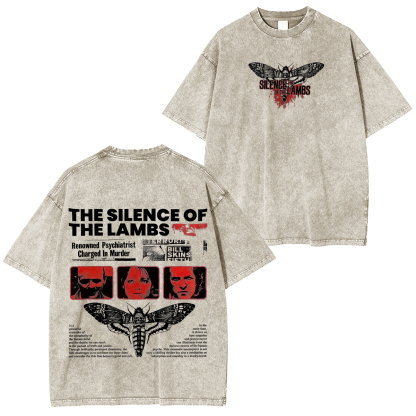 The Silence of the Lambs Printed Unisex Washed T-Shirt