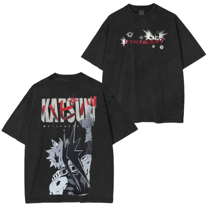 My Hero Academia Katsuki Bakugo Unisex Washed T-Shirt