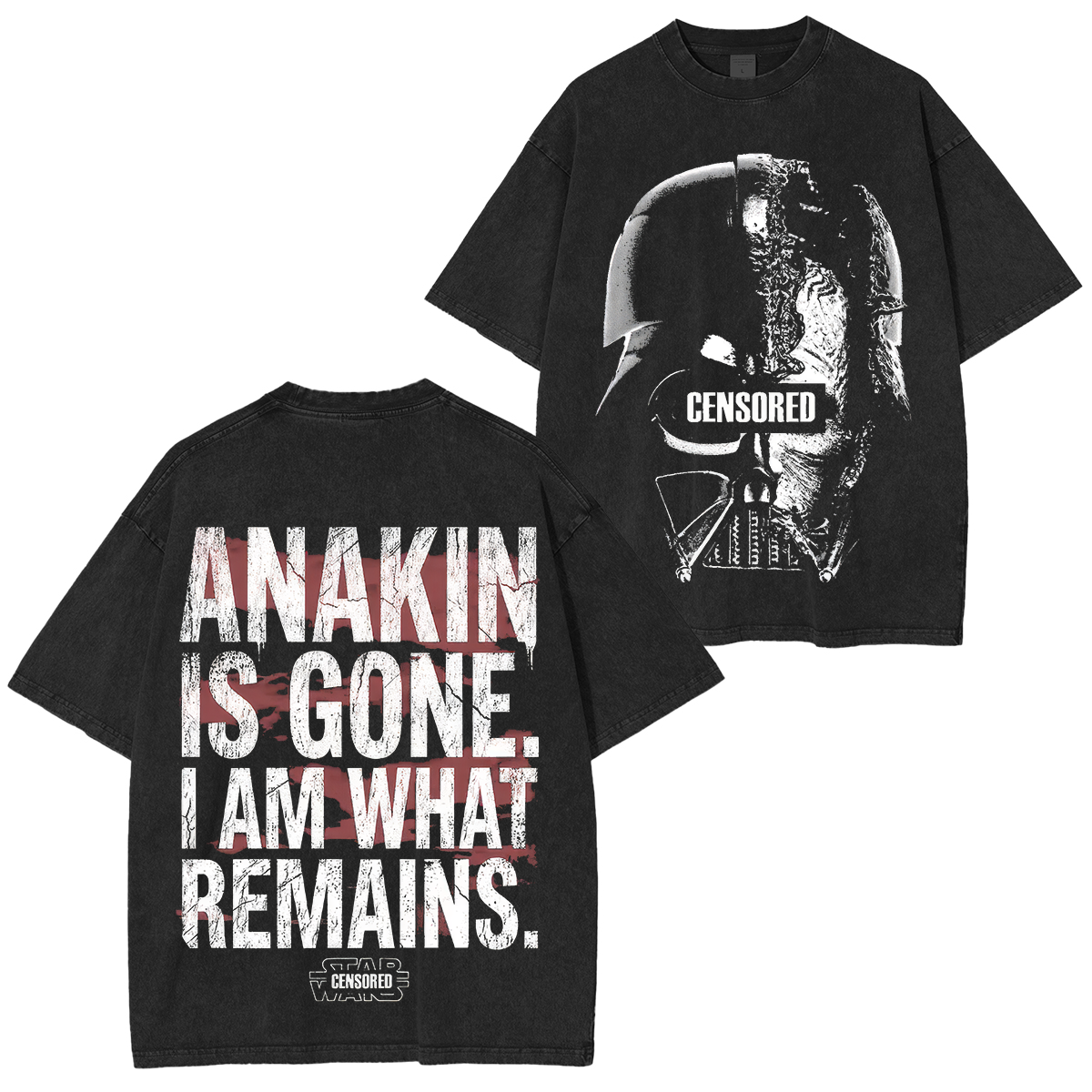 Star Wars Darth Vader Printed Unisex Washed T-Shirt