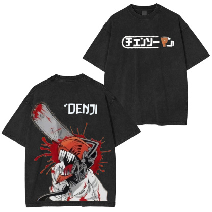 Chainsaw Man Denji Unisex Washed T-Shirt