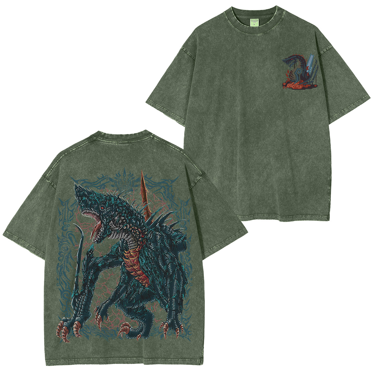 Monster Hunter Wilds Printed Unisex Washed T-Shirt