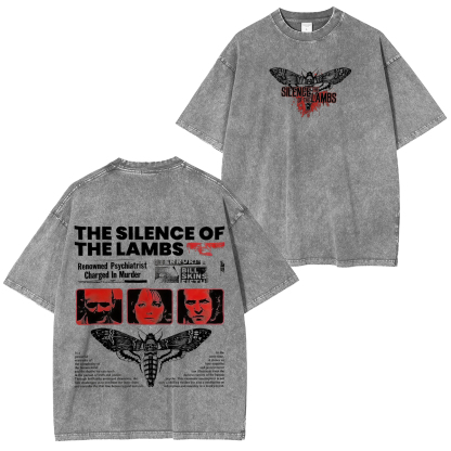 The Silence of the Lambs Printed Unisex Washed T-Shirt