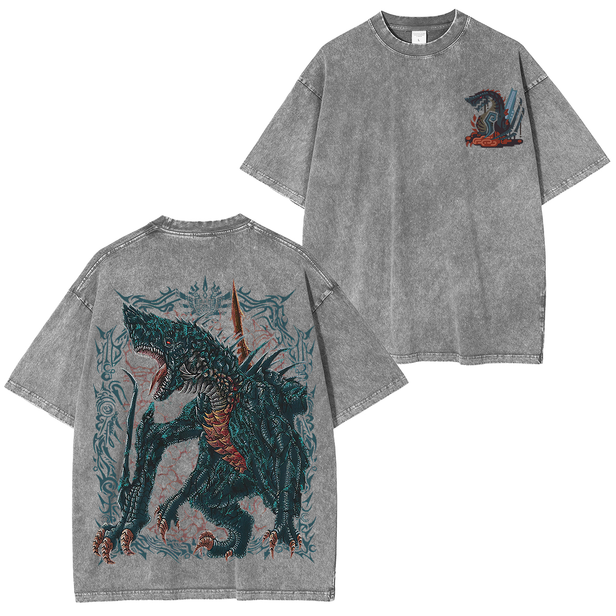 Monster Hunter Wilds Printed Unisex Washed T-Shirt