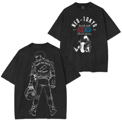 Akira NEO-TOKYO Printed Unisex Washed T-Shirt