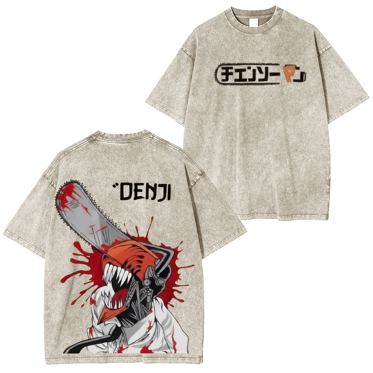 Chainsaw Man Denji Unisex Washed T-Shirt