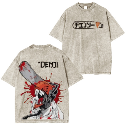 Chainsaw Man Denji Unisex Washed T-Shirt
