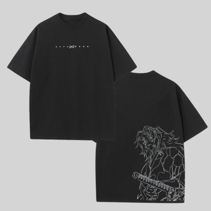 The Demon Slayer Anime Printed Men's Oversized T-shirt