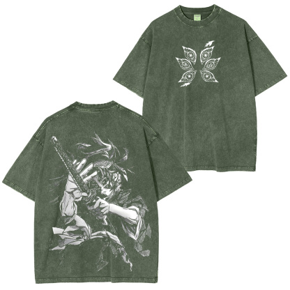 Demon Slayer Kokushibo Unisex Washed T-Shirt
