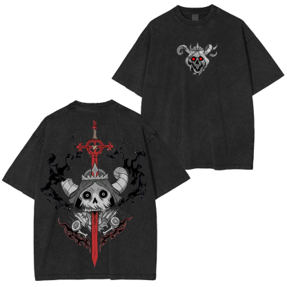 Adventure Time The Lich Printed Unisex Washed T-Shirt