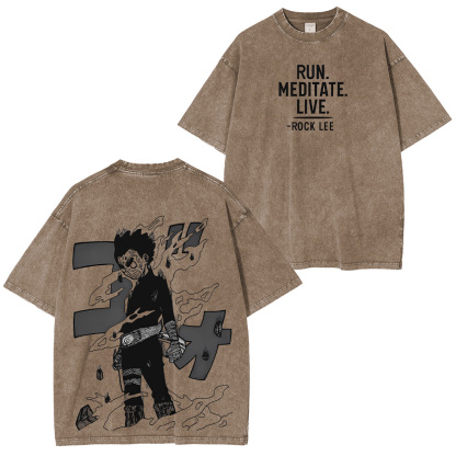 Naruto Rock Lee Unisex Washed T-Shirt