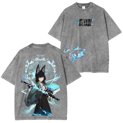 Zenless Zone Zero Hoshimi Miyabi Unisex Washed T-Shirt