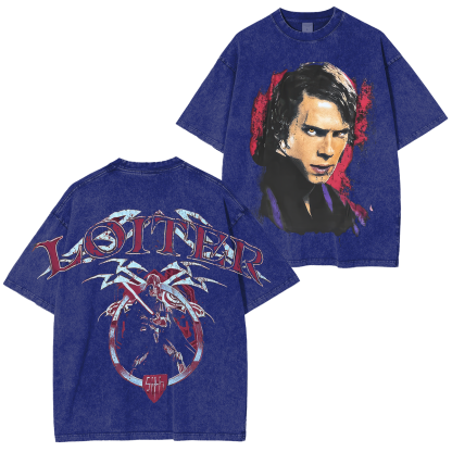 Loiter Star Wars Vader Boxy Printed Unisex Washed T-Shirt
