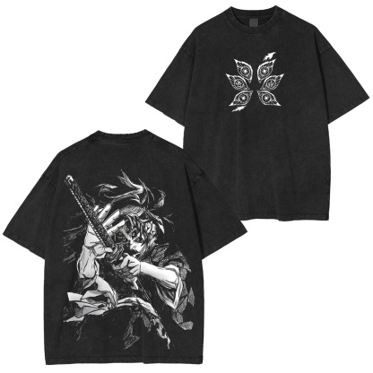 Demon Slayer Kokushibo Unisex Washed T-Shirt