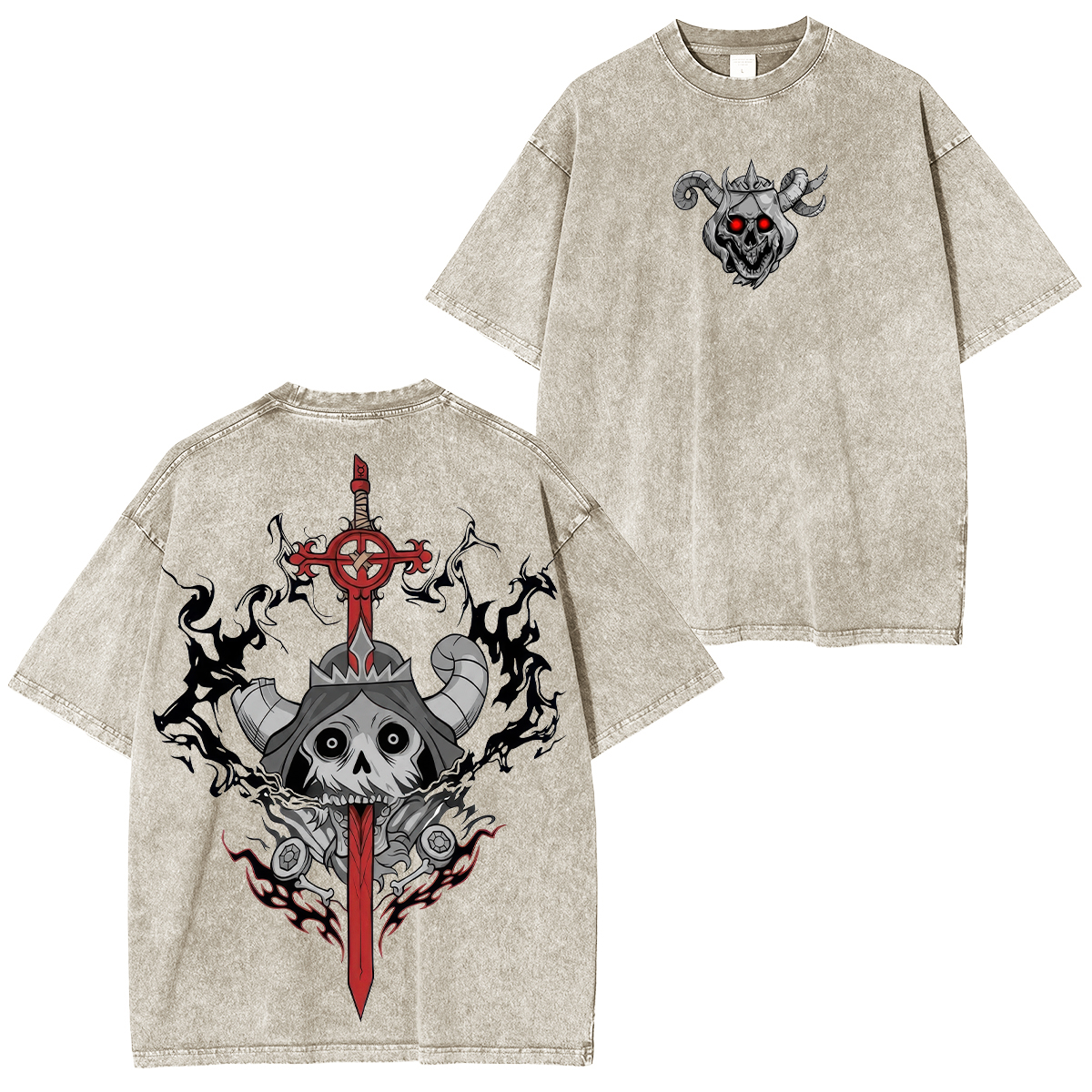 Adventure Time The Lich Printed Unisex Washed T-Shirt
