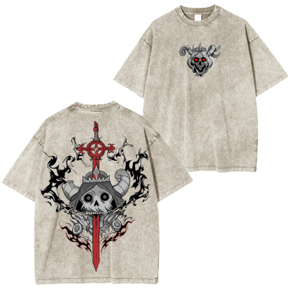 Adventure Time The Lich Printed Unisex Washed T-Shirt