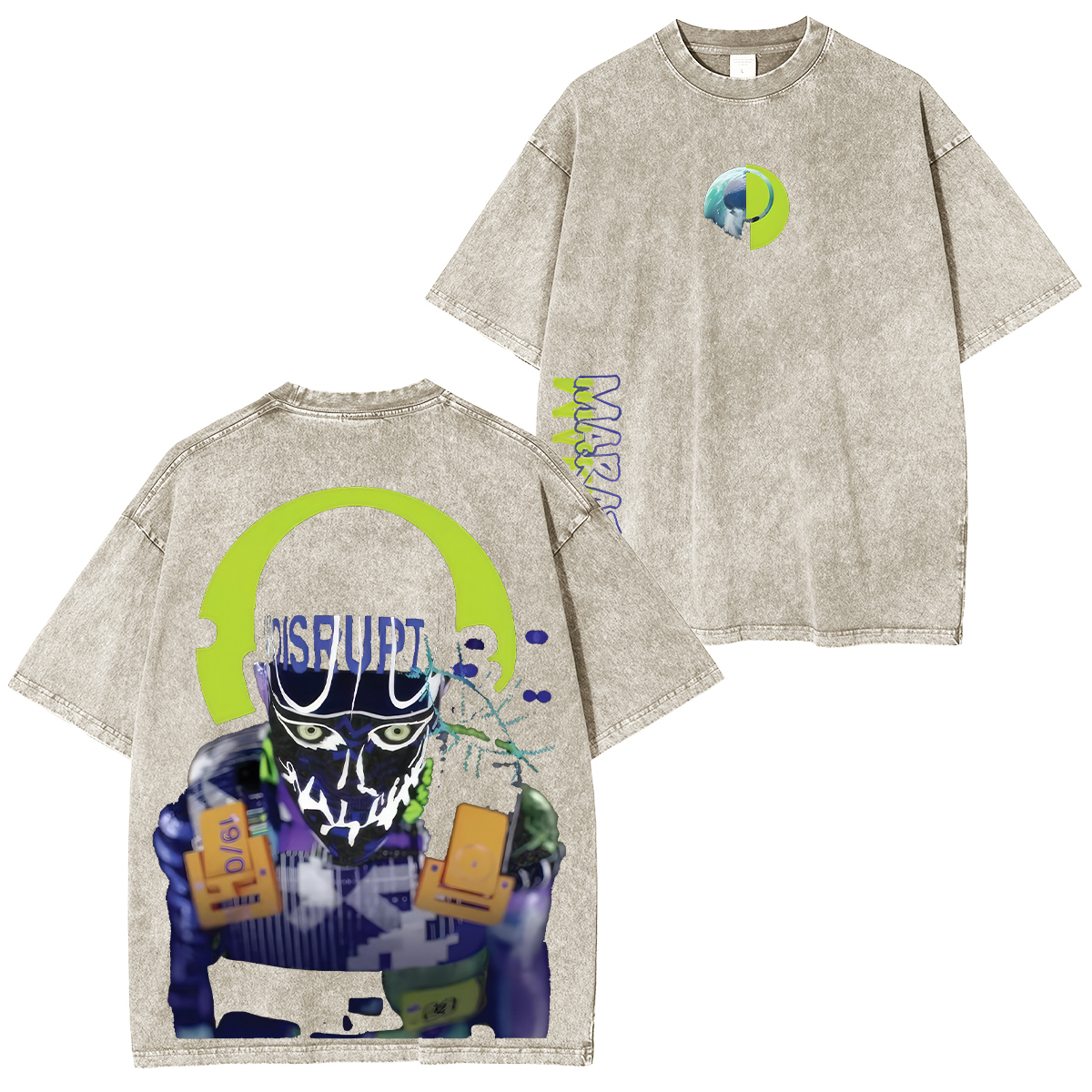 Marathon Printed Unisex Washed T-Shirt