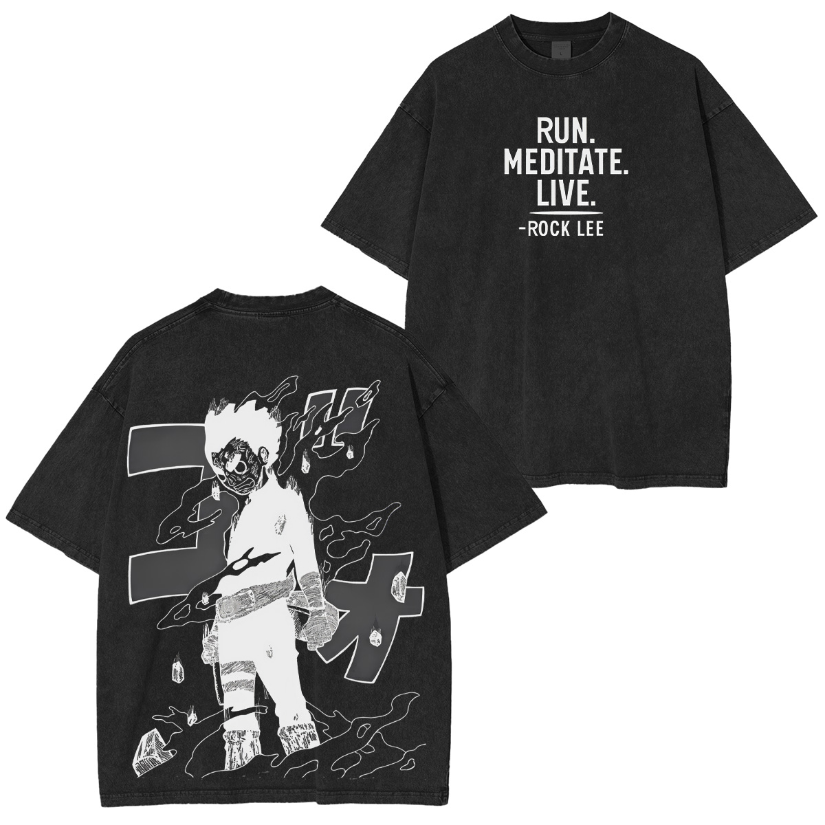 Naruto Rock Lee Unisex Washed T-Shirt