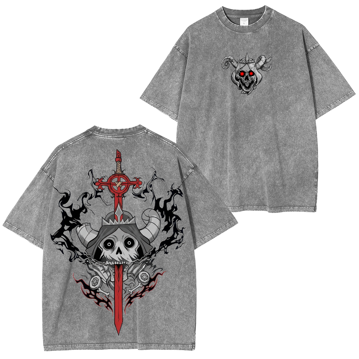 Adventure Time The Lich Printed Unisex Washed T-Shirt