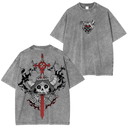 Adventure Time The Lich Printed Unisex Washed T-Shirt