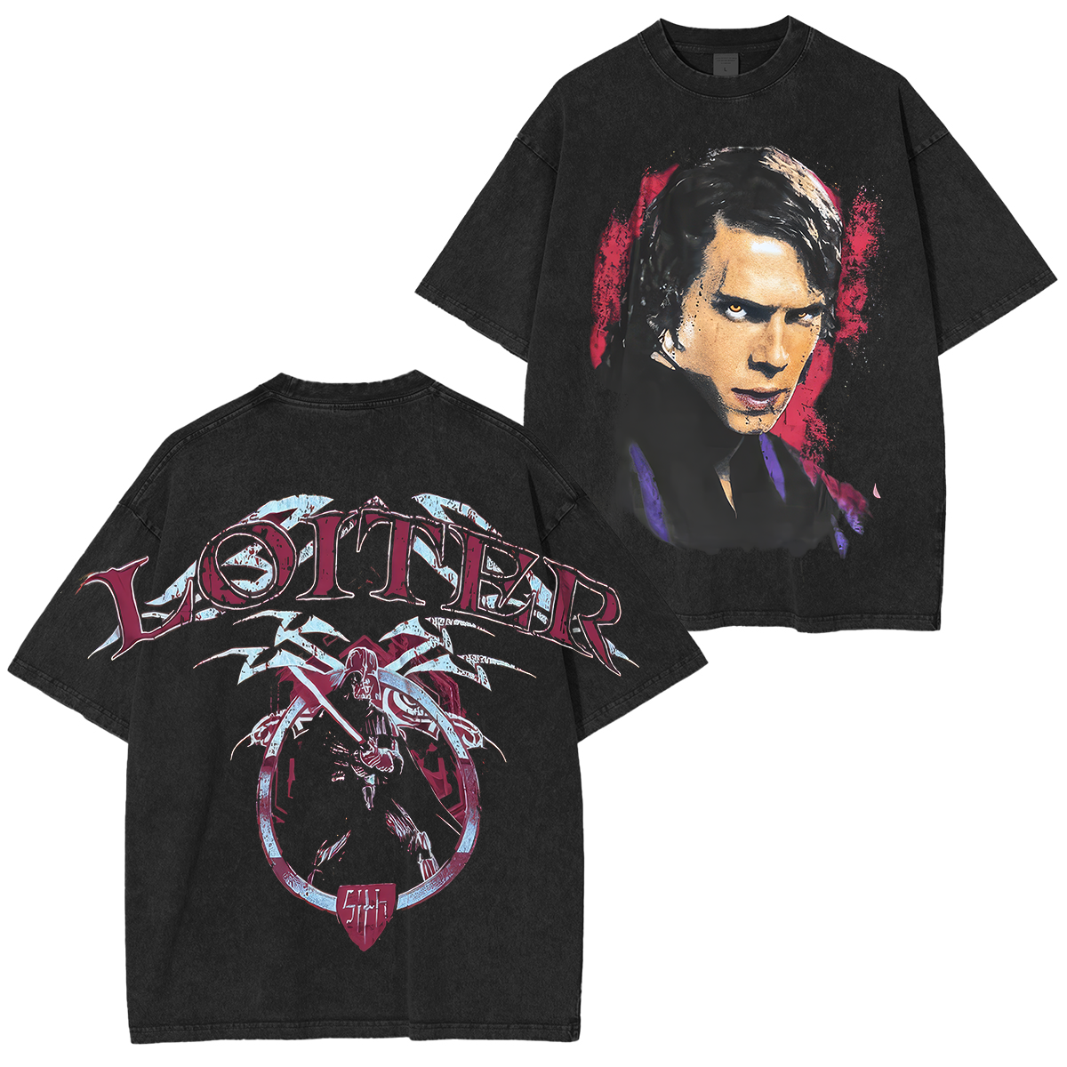 Loiter Star Wars Vader Boxy Printed Unisex Washed T-Shirt