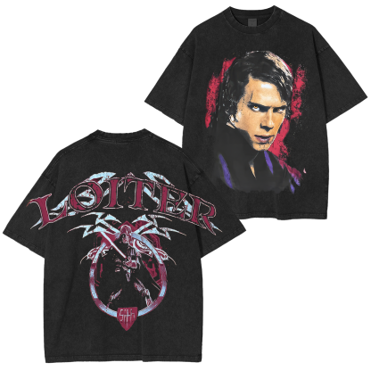 Loiter Star Wars Vader Boxy Printed Unisex Washed T-Shirt