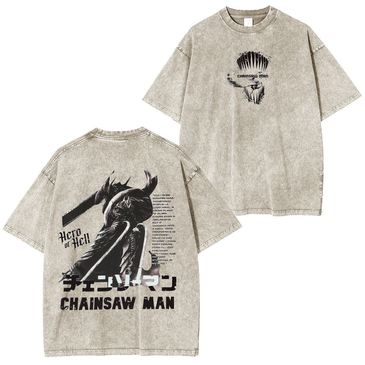 Chainsaw Man Unisex Washed T-Shirt