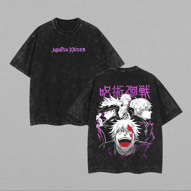 Jujutsu Kaisen Printed Unisex Washed T-Shirt