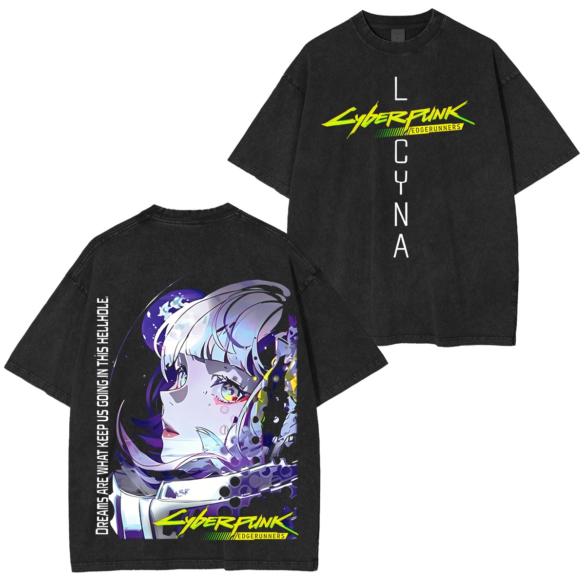 Cyberpunk: Edgerunners Printed Unisex Washed T-Shirt