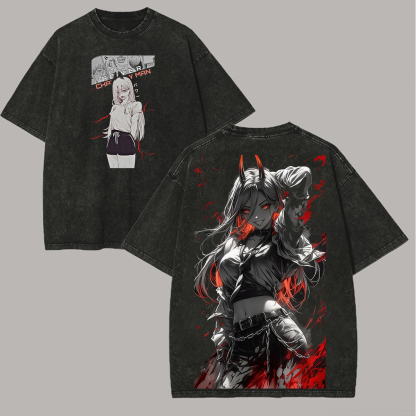 Chainsaw Man Unisex Washed T-Shirt