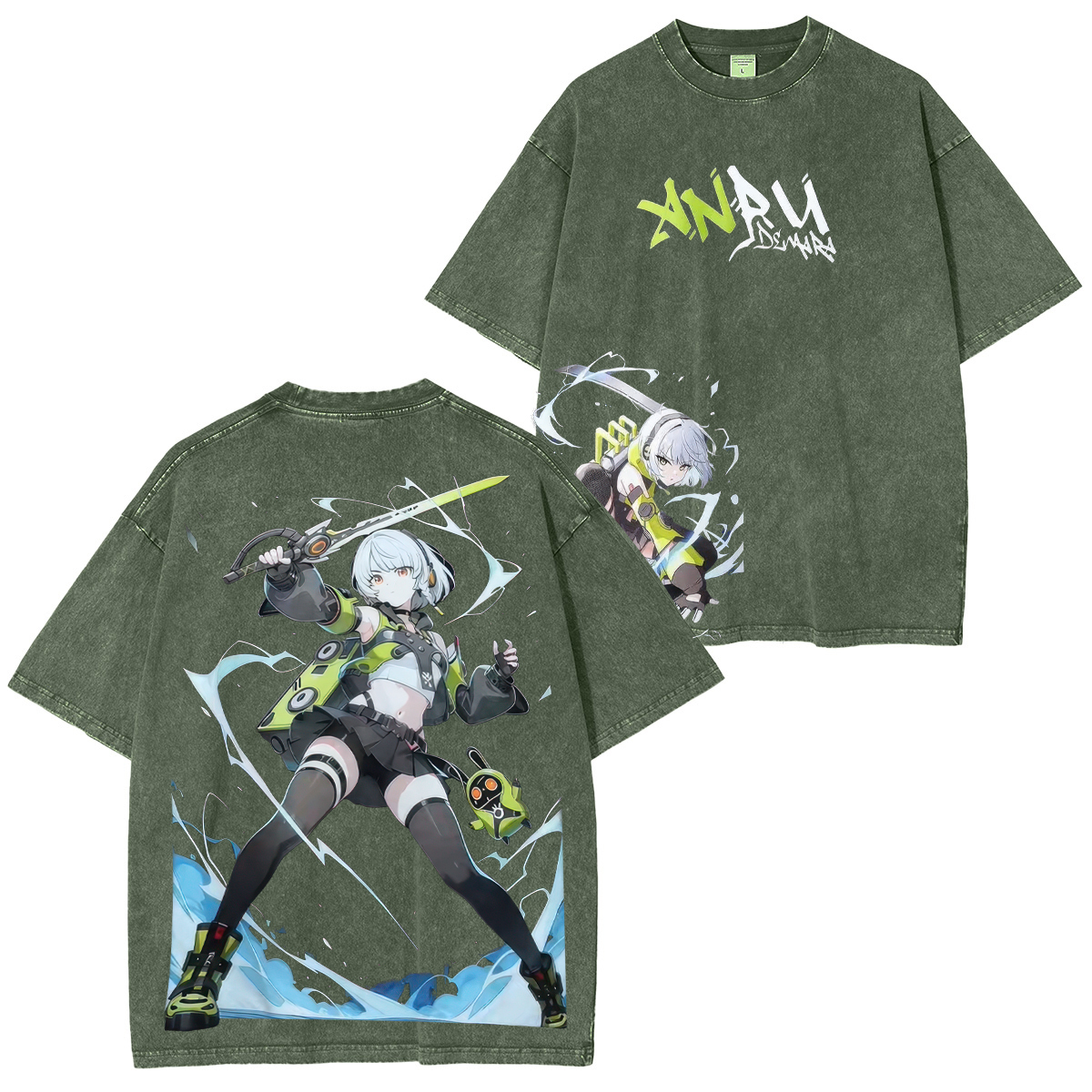 Zenless Zone Zero Anby Demara Printed Unisex Washed T-Shirt